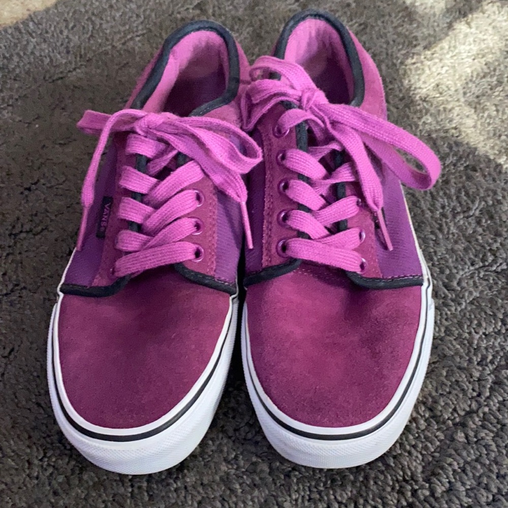 Women purple Swede van tennis shoes